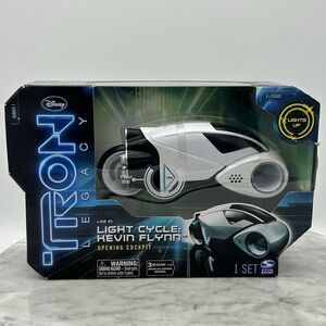 Tron Legacy Kevin Flynn Light Cycle Action Figure Cockpit 2010 Spin Master New